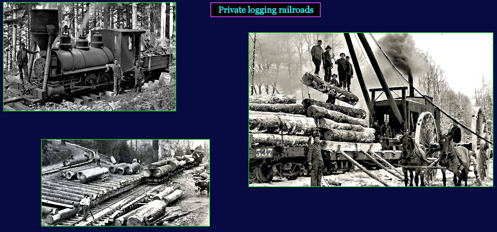 Hauling wood by rail, 1910